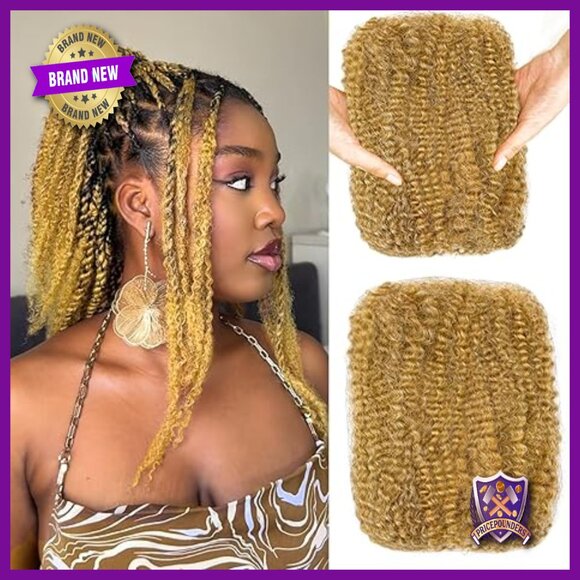 18 Inch Afro Kinky Curly Human Hair Extensions Bulk Bundle main image 6